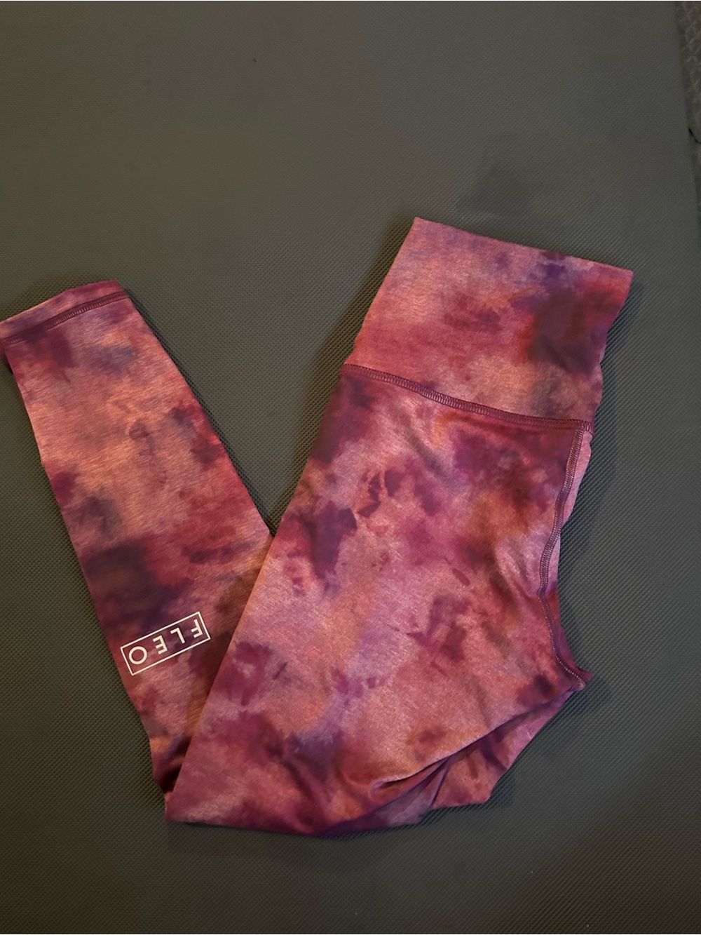 FLEO Purple Tie-Dye Leggings